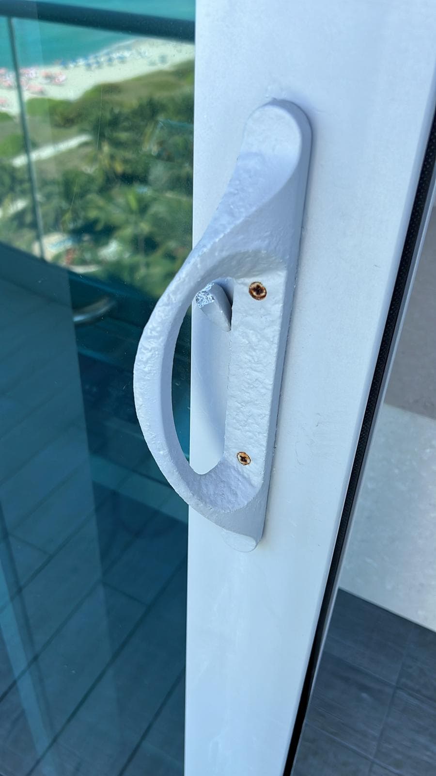 Oceanfront balcony after repair