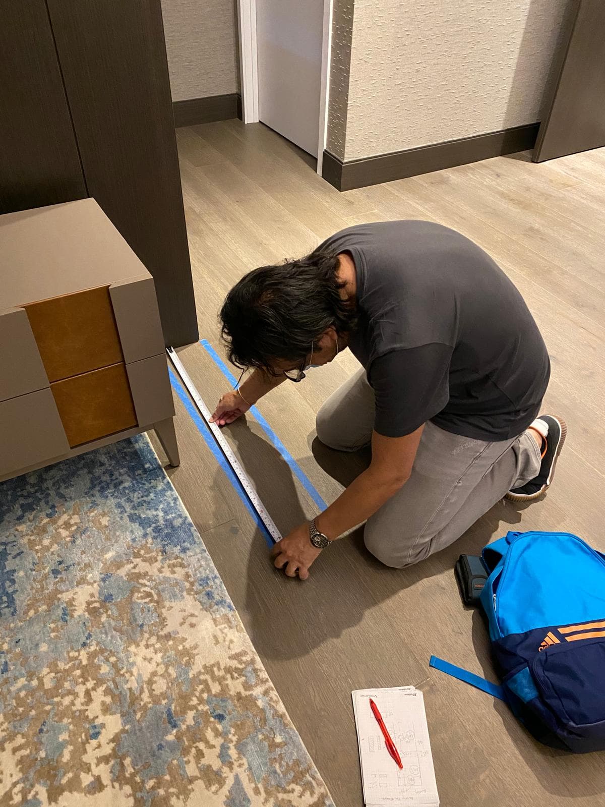 Furniture assembly service in progress