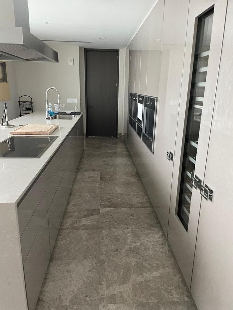 Kitchen cleaning supplies after renovation