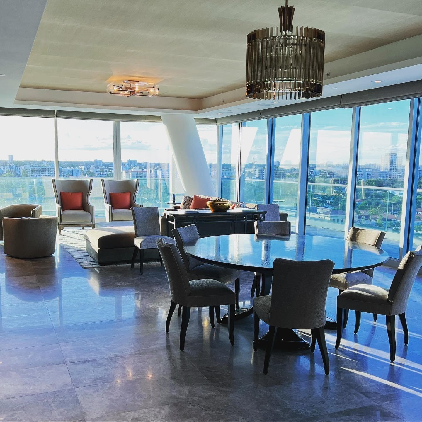 Dining and living room view