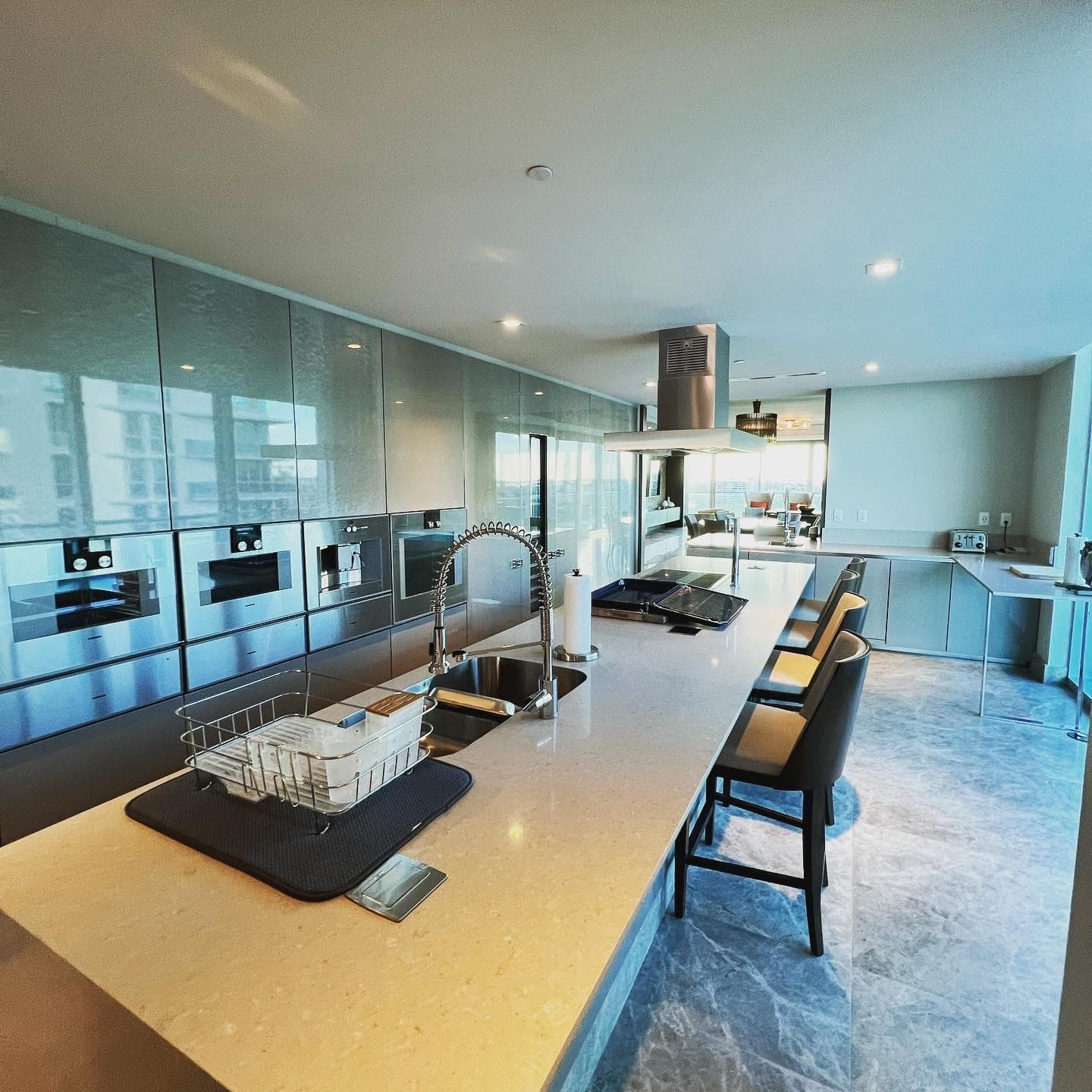 Dining table with ocean view