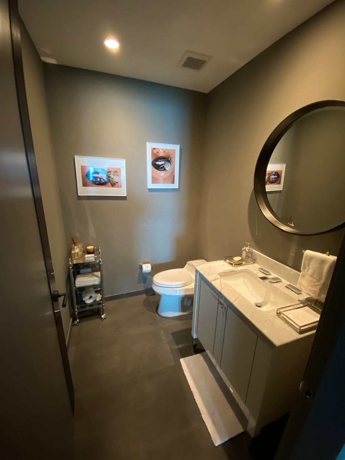 Powder room vanity